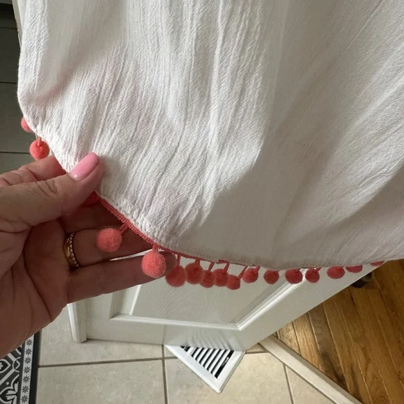 White, Pink and Orange Relaxed Smocked Tunic BoHo-Kyla - Picture 3 of 5